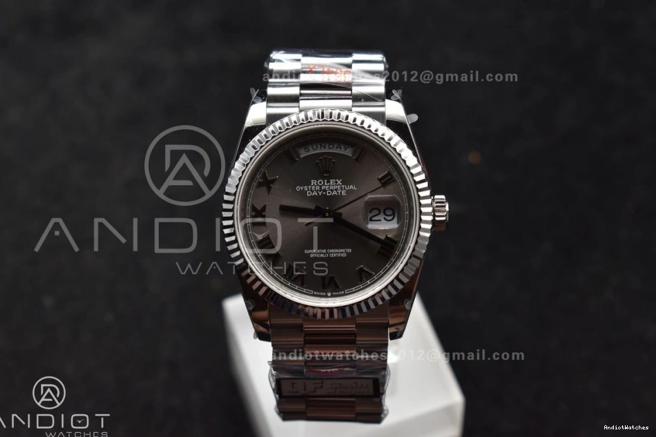 V5 684 Efficient Steel Bracelet Best on (Gain QF Roman President Dial Weight) Grey Edition vr3255 DayDate 904L SS 36 0802